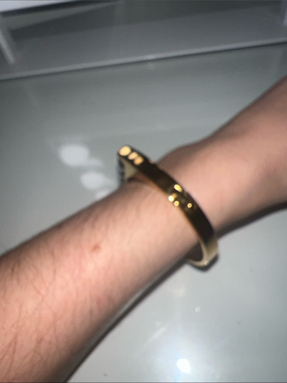 Kate spade Gold Black and White Enamel Bangle Bracelet - Picture 4 of 6